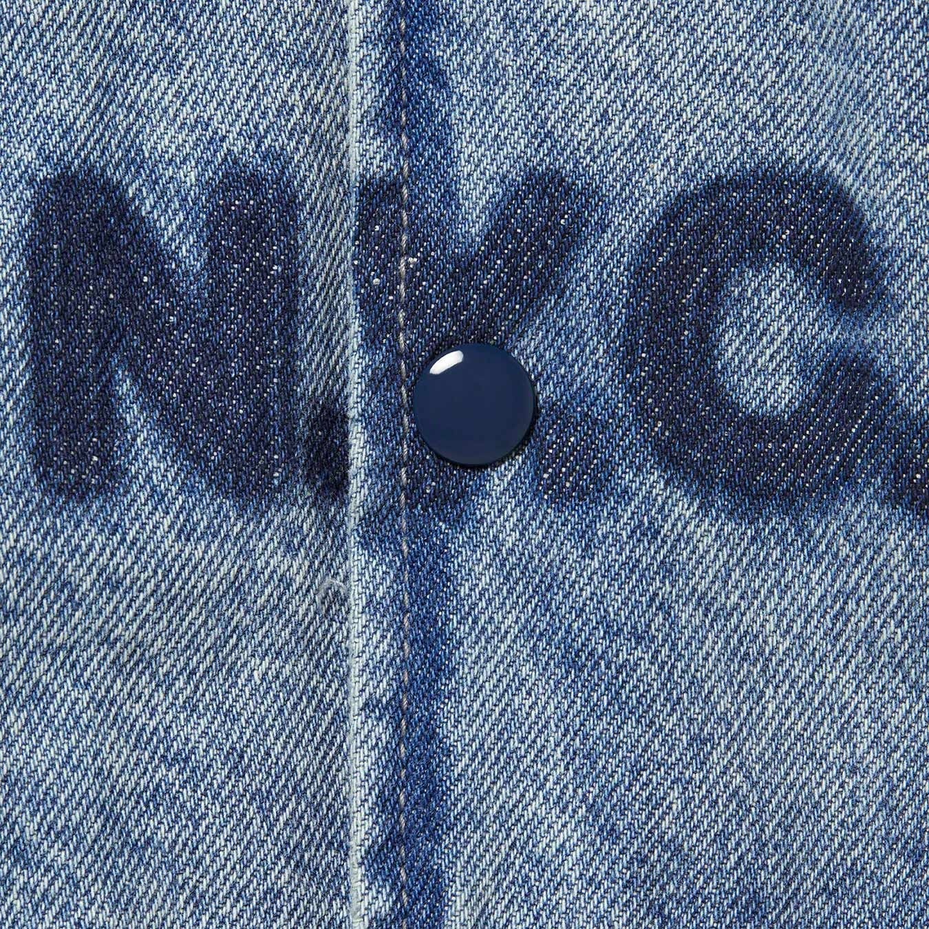 Washed Knockout Denim Varsity Jacket view 10